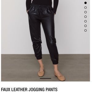 Zara leather joggers